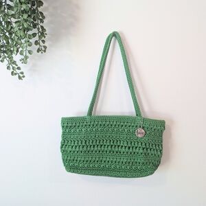 The Sak Green Crochet Shoulder Bag